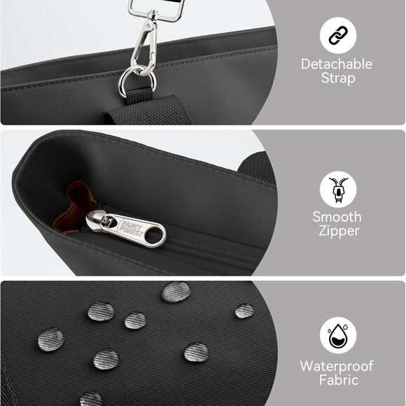 KALIDI Tote Bag for Women,Shoulder Bag with Laptop Compartment for work Leisure - Picture 6 of 7